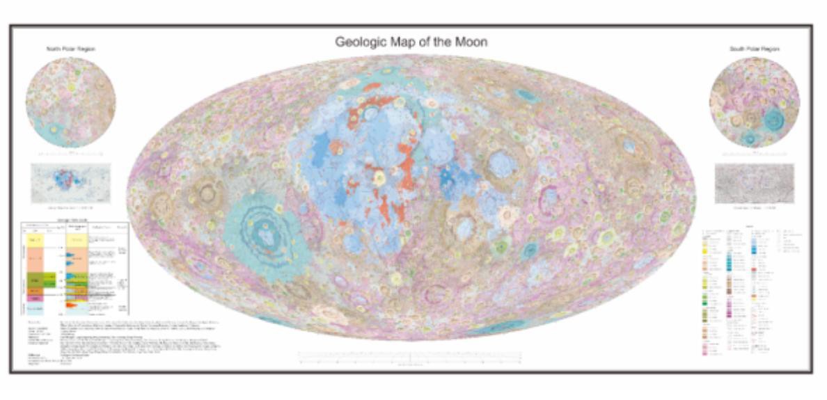 Geological map of the moon Geological map of the moon